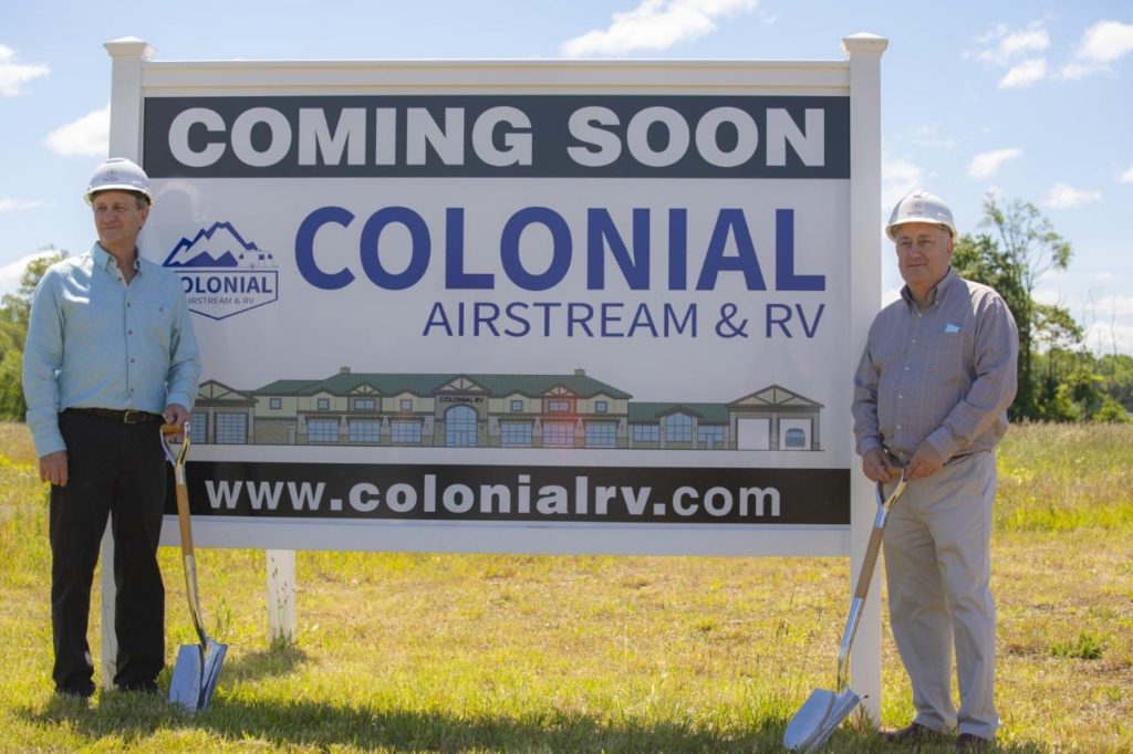 Colonial Airstream Ground breaking ceremony